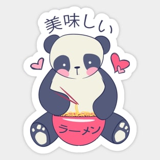 Panda ramen Sticker
